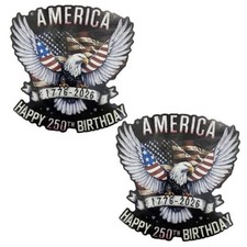 2 Pcs 250th Anniversary USA Car Decal Sticker, 4th of July 1776  2026 Eagle-1