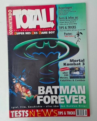 TOTAL! Magazin 9/1995 100% Nintendo Batman Forever Ultra 64 Virtual Boy Poster