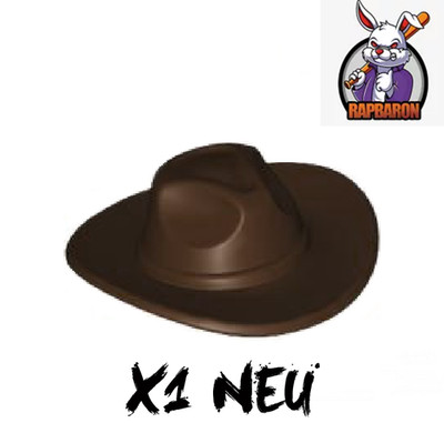 Lego    1x Hut Cowboy Fedora   Western Hat   Dark Brown   13565   Neuware