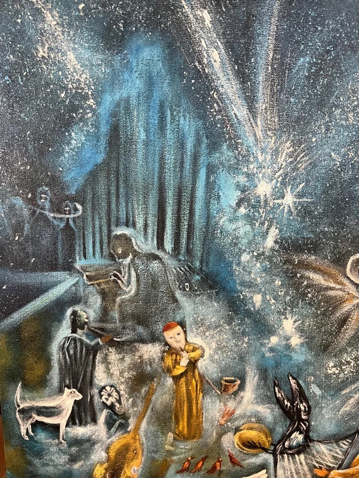 Leonora Carrington - Amazing Oil Painting - Surrealism Style - Signed - Stamped - Image 3 of 4