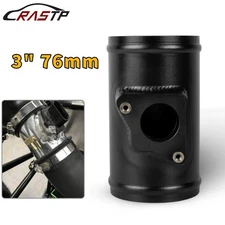 Black 3" 76mm Mass Air Flow Sensor Mount Adapter Tube For Mazda Subaru
