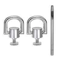 2 StüCk Metallnieten 8Mm D-Ring Knopfnieten Mit 3,5Mm Lederlochstanze, Silberton