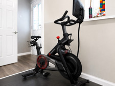 Peloton Upright Exercise Bike Touchscreen Adjustable Seat Black/Red