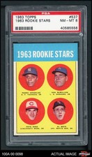 1963 Topps #537 Pete Rose Rookie Stars Reds ROOKIE PSA 8 - NM/MT
