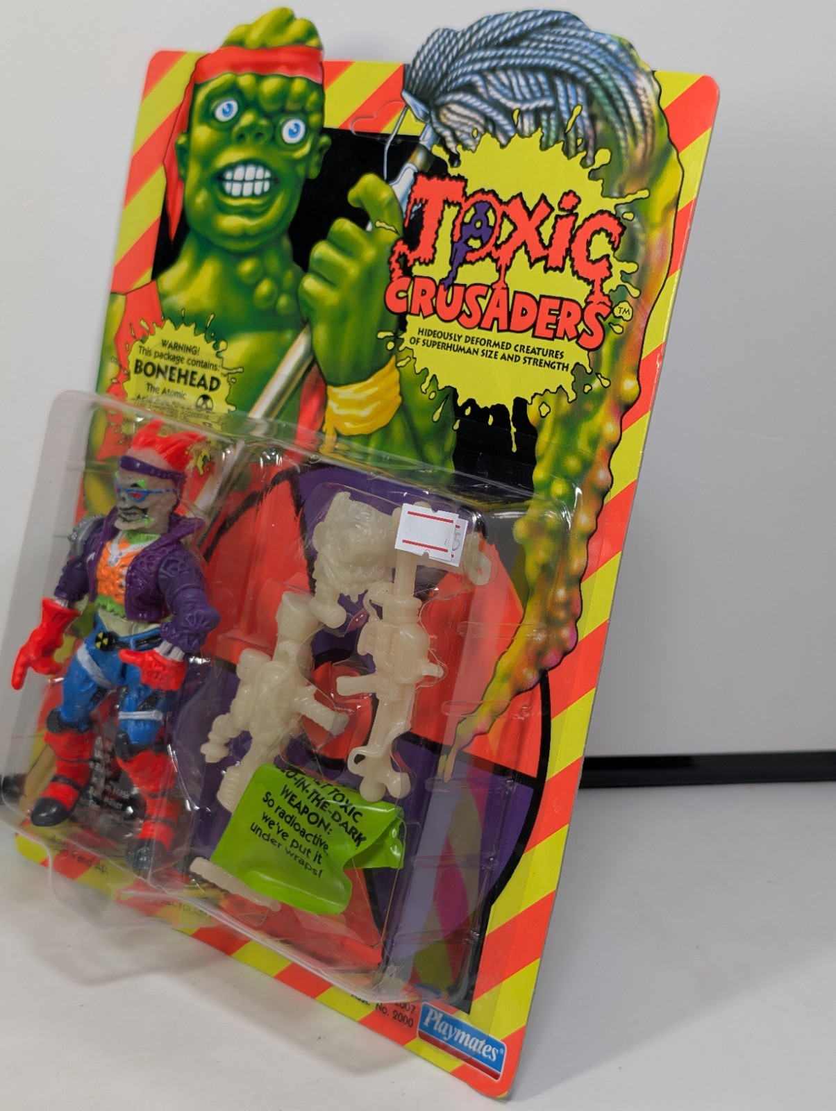 1991 Playmates Toxic Crusaders Bonehead Action Figure MOC Unpunched New Sealed