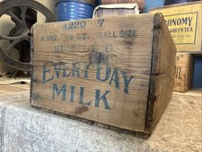 Vintage Wooden Crate Nestlé’s Every Day Evaporated Milk Box New York Nestles