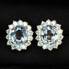 Gleaming Color Change Alexandrite 5.65Ct 925 Sterling Silver Rose Gold Earrings