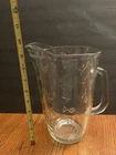 Vtg Anchor Hocking Savannah Clear 72oz Pitcher Embossed Floral Rose Design