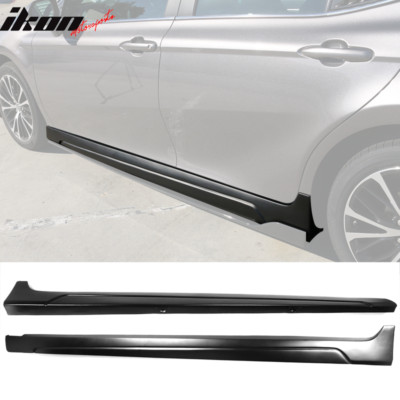 Fits 18-24 Toyota Camry IKON Style Side Skirts Matte Black - PP