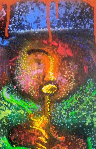 Trumpet. Original Painting ON CANVAS 20" X 16" By Roldan West. W/COA - Picture 5 of 12