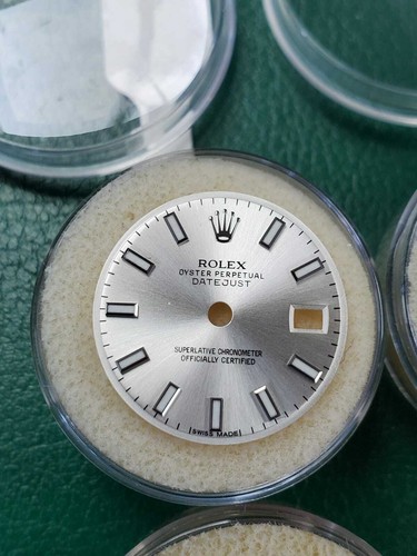 Quadranti originali Rolex Silver Index da donna Oyster Perpetual DATEJUST 26 mm - NOS - Foto 7 di 32
