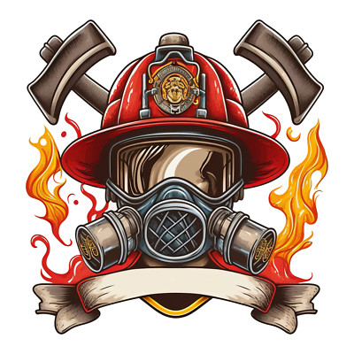 9x 18x18 cm car decal sticker fire brigade sticker