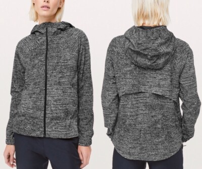 NWT Lululemon Pack It up DWR Versatile Net Geometric Pattern Rain Jacket 2