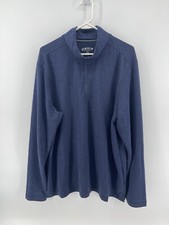 Orvis 1/4 Zip Lightweight Pullover Mock Neck Sweater Mens Size XL Blue Fast Ship