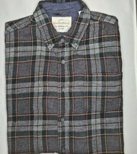 Mens Original Weatherproof Vintage Long Sleeve Flannel Button Up Shirt Large