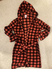 Buffalo Plaid Girls Boys Unisex Kids Bath Robe- 10