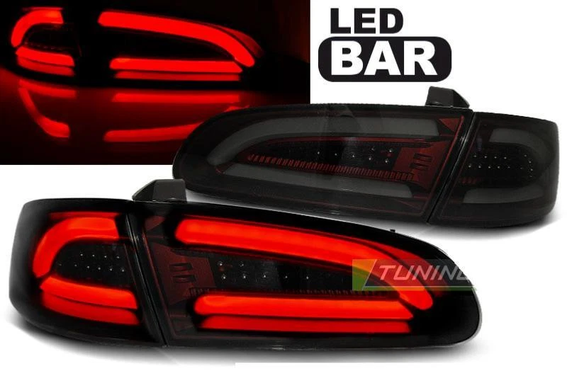 TUNING TEC Paire de feux arriere Seat Ibiza de 2002 a 2008 FULL LED rouge fume
