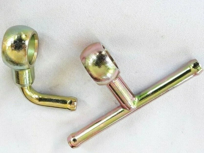 Weber 40 DCOE Carburettor Fuel Connection Banjo Pipe Union T Piece + elbow 8mm - Image 2 of 3