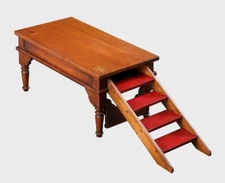 King George Library Table Architectural 3D Wooden Model 6.75" Staircase Figurine