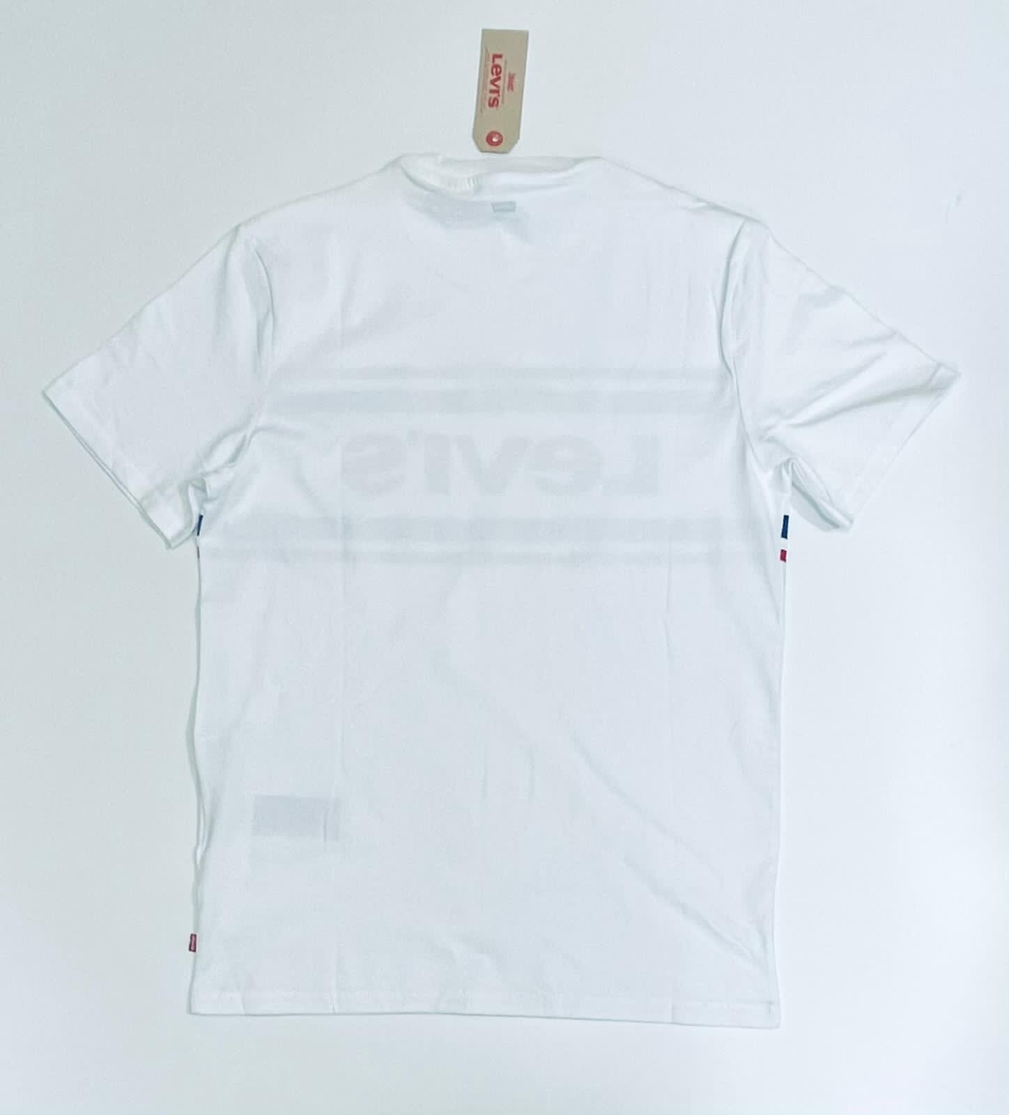 Levi's Men’s Crew Neck T-shirt (White/Logo) RRP £35 image 9
