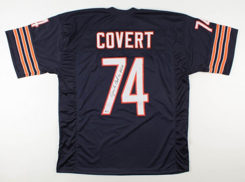 Jim "Jimbo" Covert Signed Chicago Bears Jersey "HOF 20" (Beckett) Junk Yard Dogs