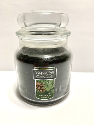 Yankee Candle Balsam & Cedar 14.5 oz Jar Unused Green Holiday Outdoor Trees