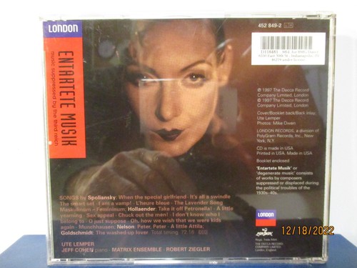 Ute Lemper - Berlin Cabaret Songs - CD - MINT condition - E24-4923 - Picture 2 of 3