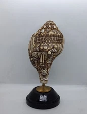 Sri Lanka Gond tribe Ravan conch shell Raavan conch shell hand carved, RW
