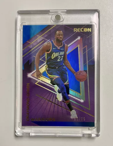 2020-21 Panini Recon Draymond Green Holo Blue #’d 96/99 SN WARRIORS W/CASE