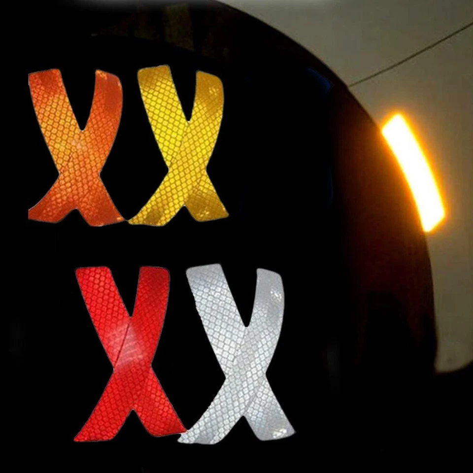 2x Tira de Advertencia Reflectante Parachoques Coche Calcomanías Adhesivas Auto Exterior Accesorios Foto 3 de 4