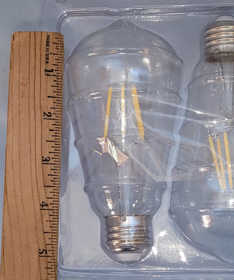 Ascher Edison Decorative Daylight White Bulbs Pack Of 3 New In Package - Image 3 of 4