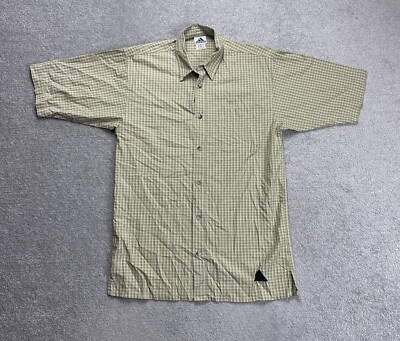 ADIDAS Herren Hemd Shirt Kurzarm Gr. S Outdoor Trekking Wandern Logo 7016 Beige
