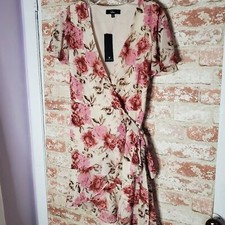 Gorgeous Floral Lulu's Ruffle Wrap Dress