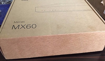 NEW Cisco Meraki MX60 Cloud Managed Security Appliance MX60-HW No License