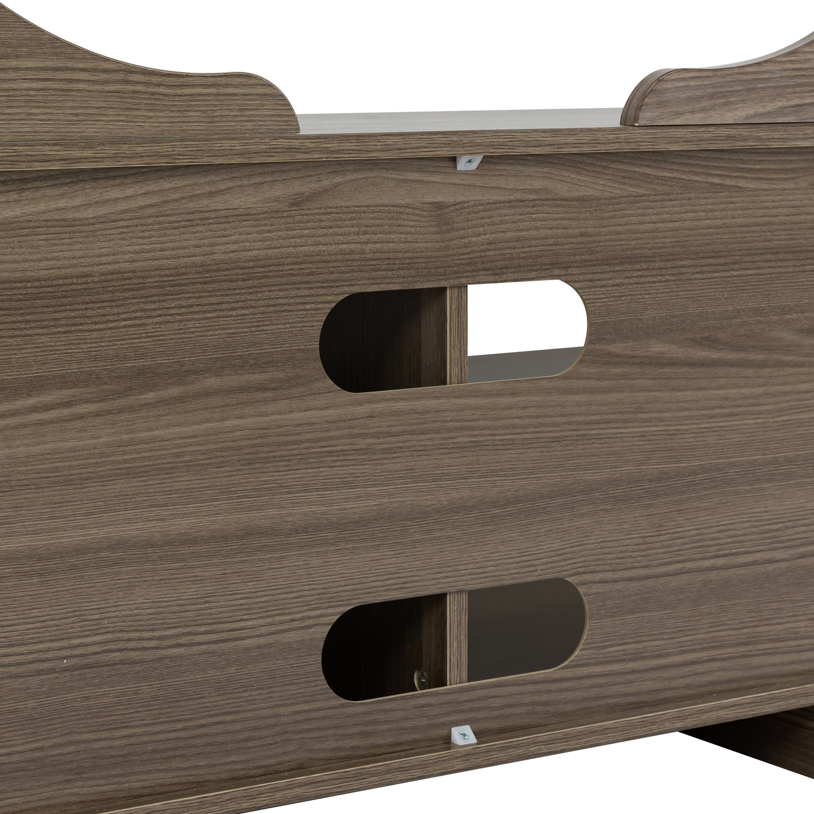 71'' Morden TV Stand High Glossy Front Cabinet Wood-grain Entertainment Center