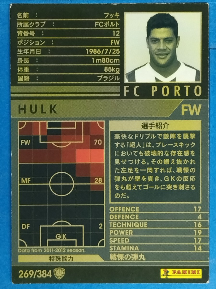 その他 WCCF11-12 Panini WCCF 269/384 2011-2012 HULK Japan Pre-Owned | eBay