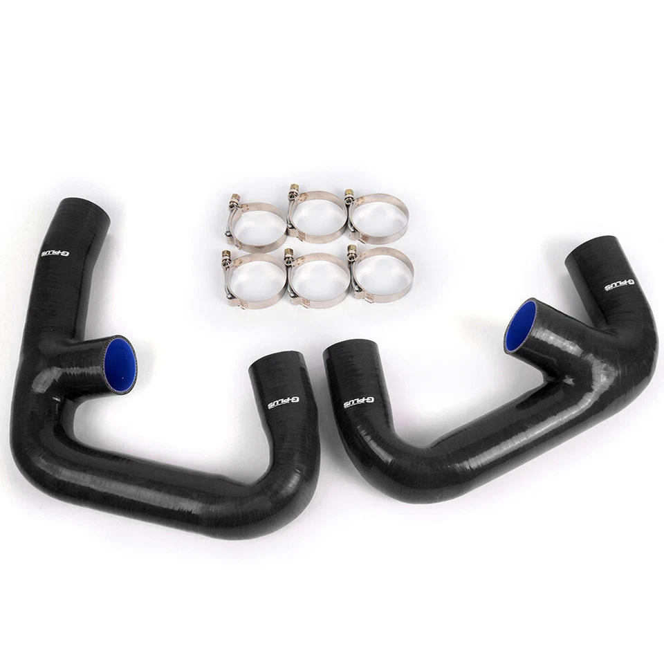 Fit For Volkswagen Golf R Gti Mk7 Upgrade Twin Intercooler + Hose Kit Black New - Image 4 of 4