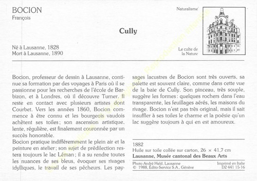 CP ART TABLEAU FRANçOIS BOCION Cully - Picture 2 of 2