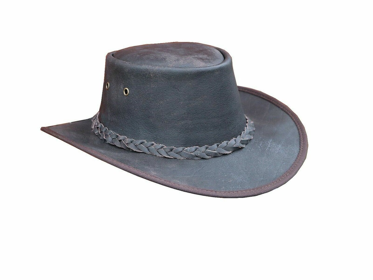 Australian Western Distressed Outback hat Brown Foldable  display picture 2