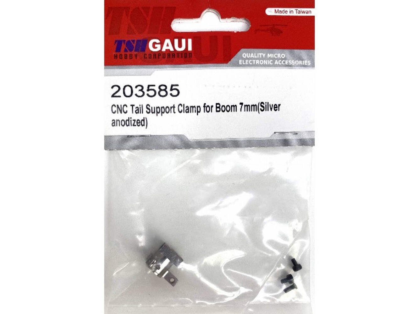 CNC Tail Support Clamp for Boom 7mm (Gaui Hurricane 200) : 203585