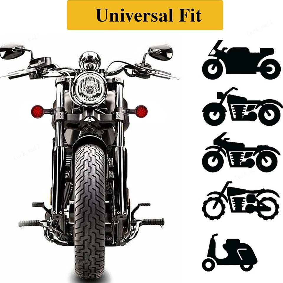 LED Turn Signal Lights For Kawasaki Vulcan 900 800 88 750 500 2000 1700 KZ750B Foto 3 de 4