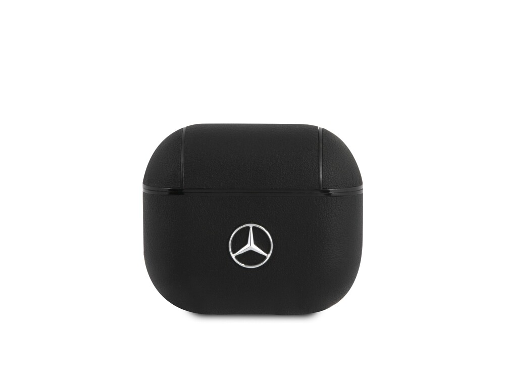 Mercedes Benz, Cover per Apple Pods 3 in pelle anti-urto, Nero