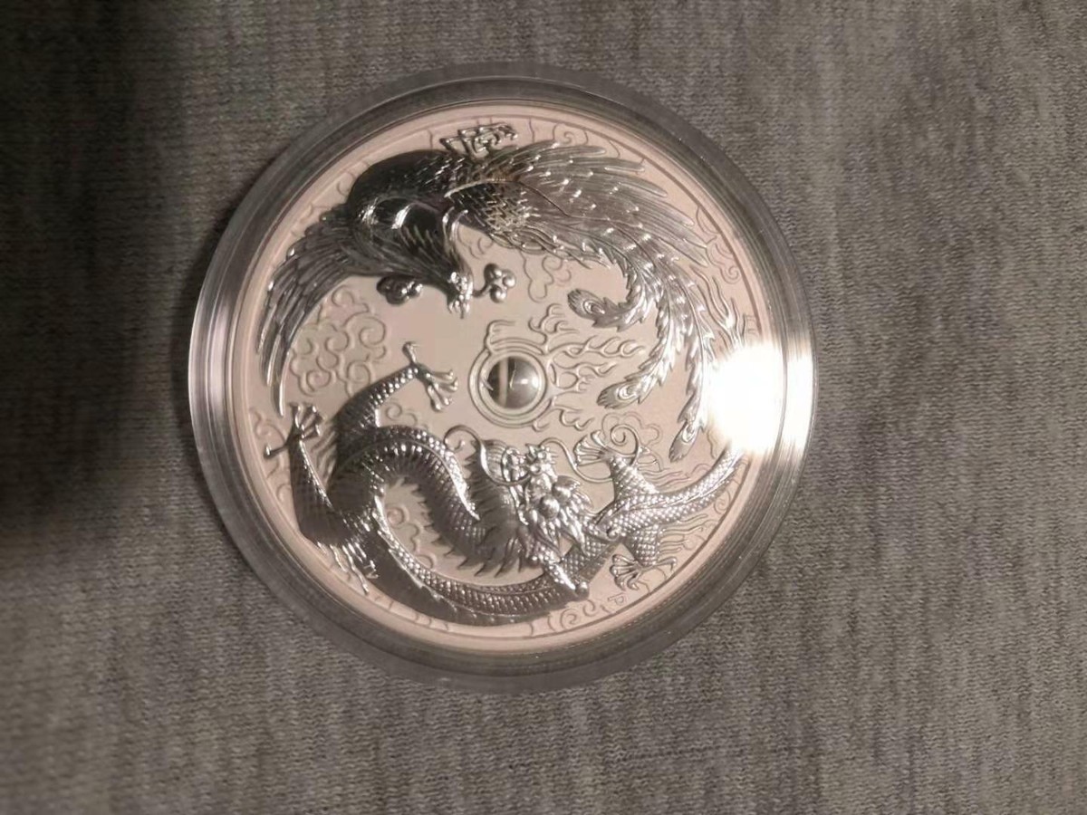 2017 ERROR VARIETY 1 OZ SILVER DRAGON & PHOENIX - PEARL OF WISDOM