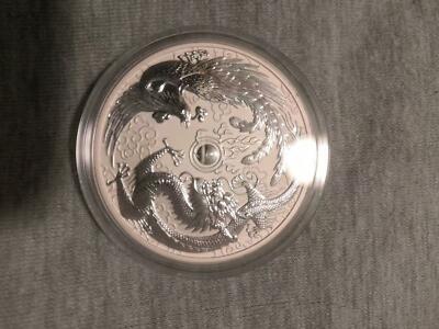 2017 ERROR VARIETY 1 OZ SILVER DRAGON & PHOENIX - PEARL OF WISDOM