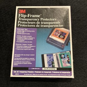 Lot of 70 3M Flip Frame Transparency Film Protectors Sleeves Pre-Punched RS7110