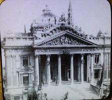 The Bourse (Stock Exchange), Brussels, Belgium c1900 Magic Lantern Glass Slide