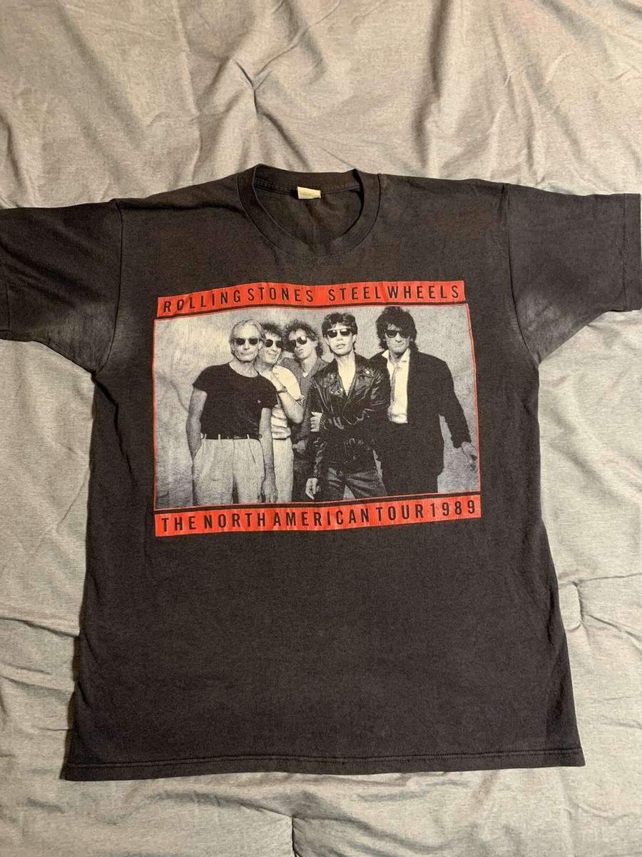 【80's】 ROLLING STONES steel wheel tour T VTG Rolling Stones Steel Wheels North American Tour T-Shirt 1989