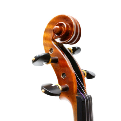 4/4 Handmade Violin Featuring Flamed Maple Wood and Ebony Fittings