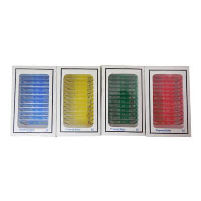 Children Collection Plastic Prepared Microscope Slides of Plants Insects Animals
