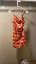 Multicolored Mini Dress by Urban Outfitters Size Large Orange